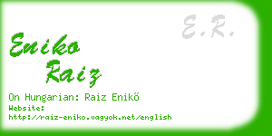eniko raiz business card